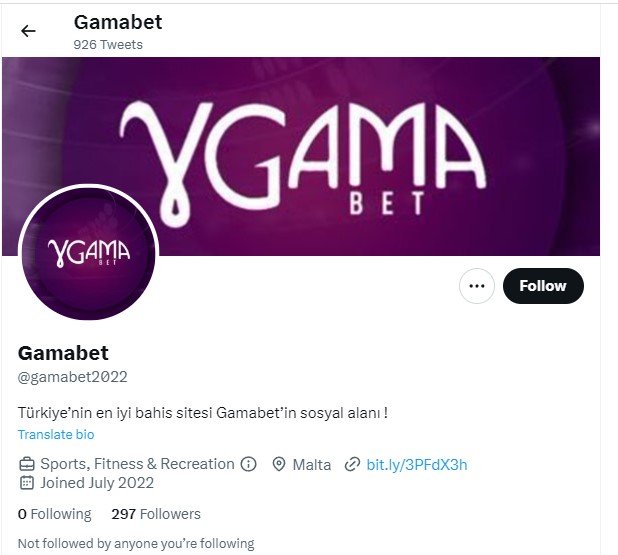 Gamabet Twitter